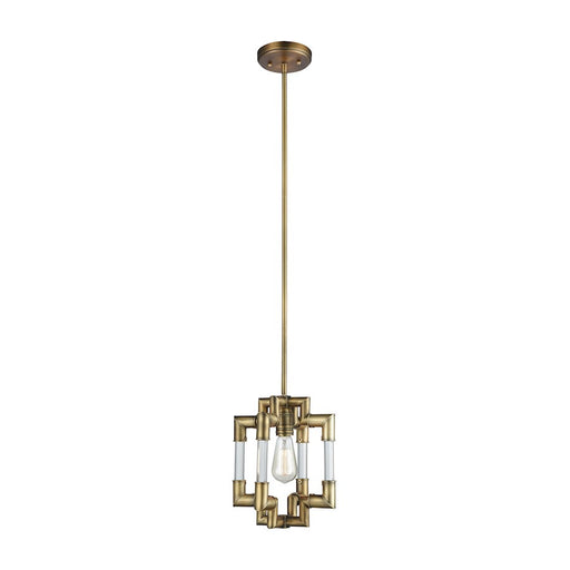 ELK Lighting Brandon 1-Light Mini Pendant, Classic Brass