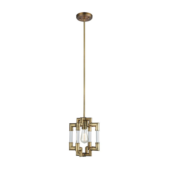 ELK Lighting Brandon 1-Light Mini Pendant, Classic Brass