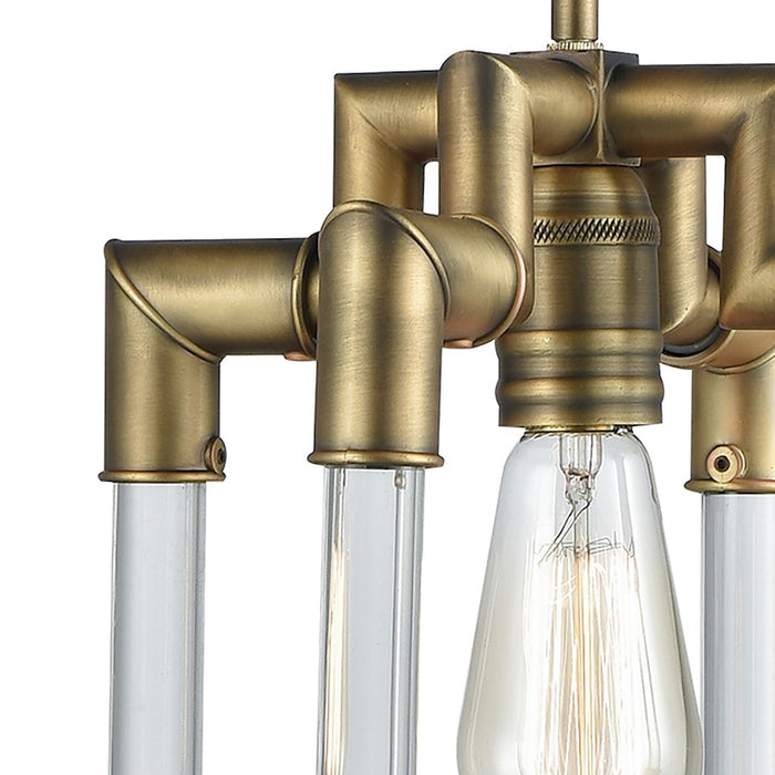 ELK Lighting Brandon 1-Light Mini Pendant, Classic Brass