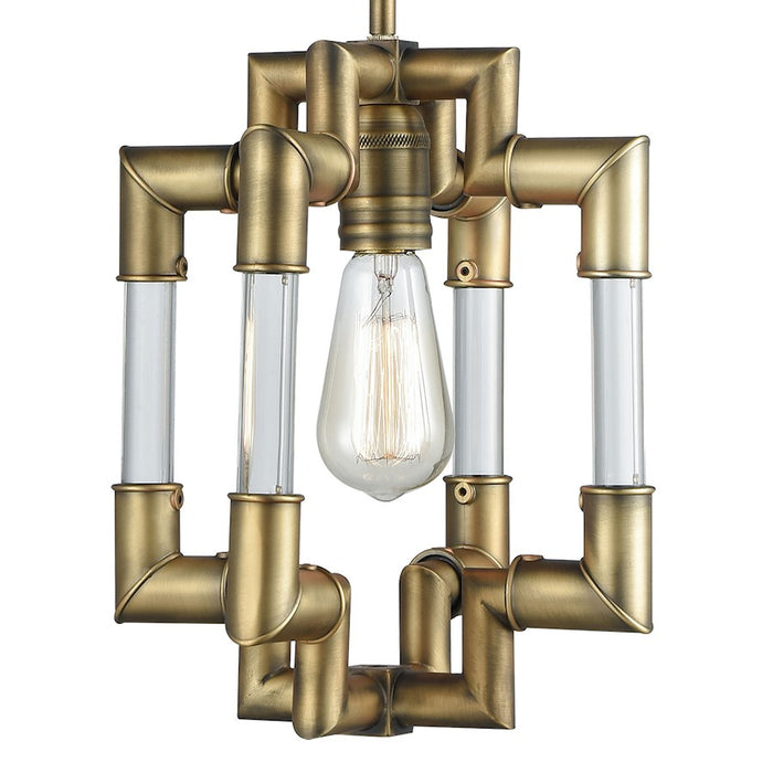 ELK Lighting Brandon 1-Light Mini Pendant, Classic Brass