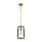 ELK Lighting Lisbon 1-Light Mini Pendant, Classic Brass and Bronze