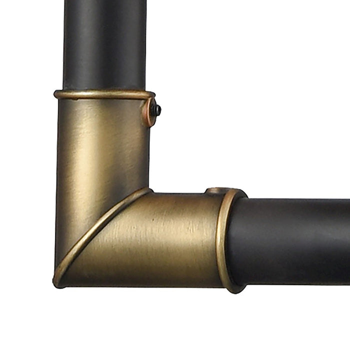 ELK Lighting Lisbon 1-Light Mini Pendant, Classic Brass and Bronze