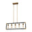 ELK Lighting Lisbon 5-Light Linear Chandelier, Classic Brass & Bronze
