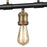 ELK Lighting Lisbon 5-Light Linear Chandelier, Classic Brass & Bronze