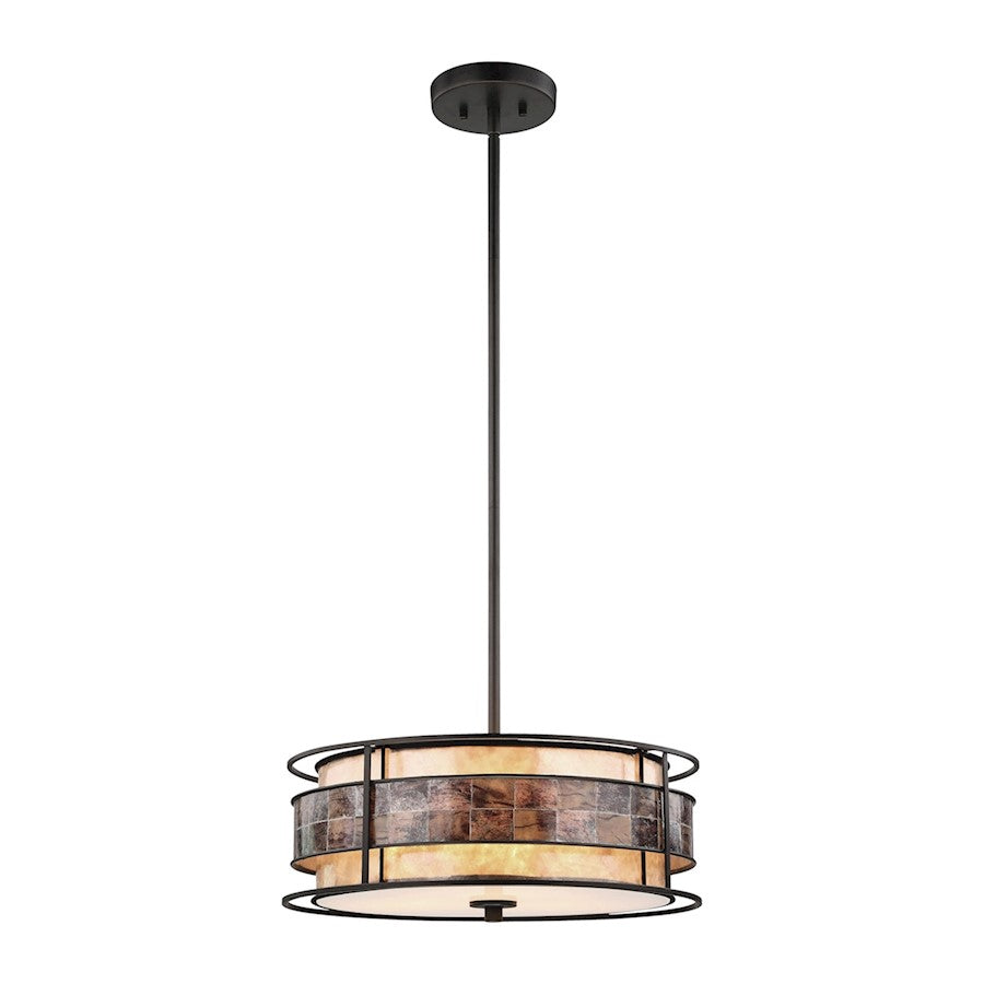 ELK Lighting Tremont 3-Light 18" Chandelier, Bronze/Brown