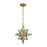 ELK Lighting Beamer 1-Light Mini Pendant, Brushed Brass/Clear Glass