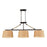 ELK Lighting Natural Rope 3-Light Island, Bronze/Tan Linen Shades