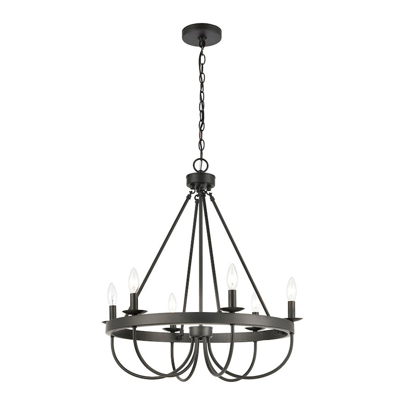 ELK Lighting Williamson Chandelier, Black