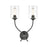 ELK Lighting Daisy 2-Light Sconce, Midnight Bronze/Clear Glass