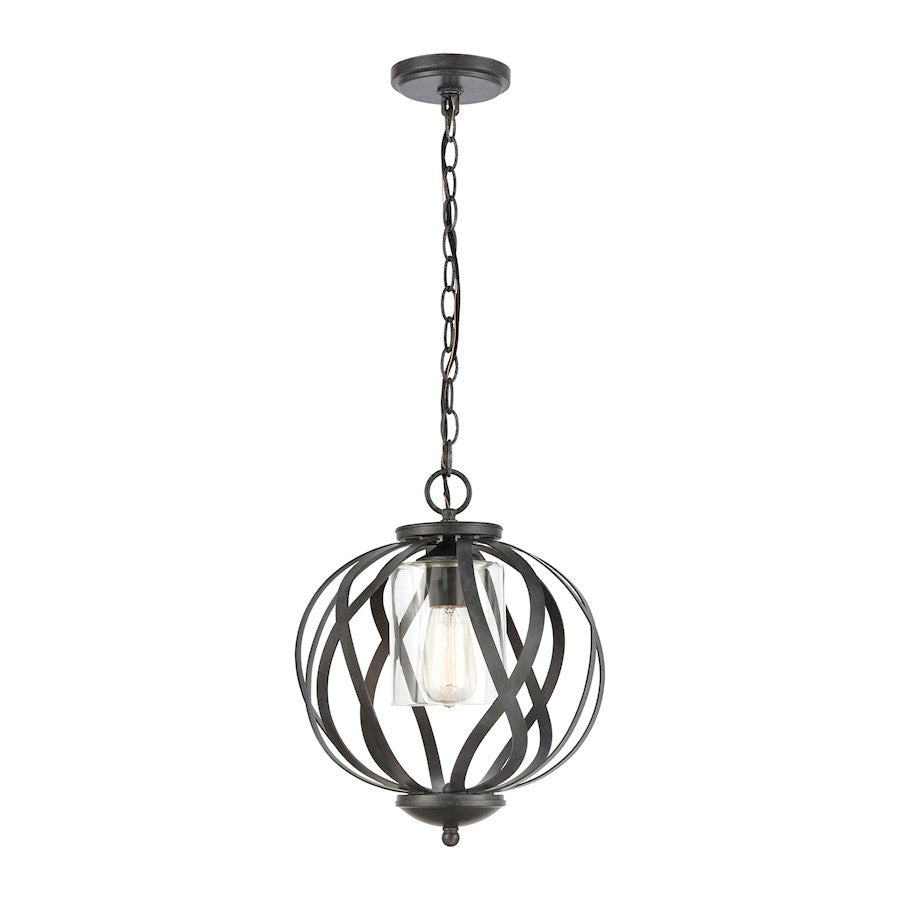 ELK Lighting Daisy 4-Light Pendant, Midnight Bronze/Clear Glass