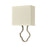 ELK Lighting Lanesboro 1-Light Sconce, Dusted Silver/White Fabric