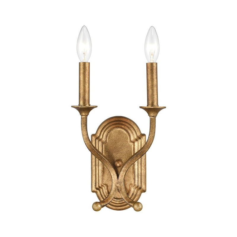 ELK Lighting Wembley 2-Light Sconce, Antique Gold