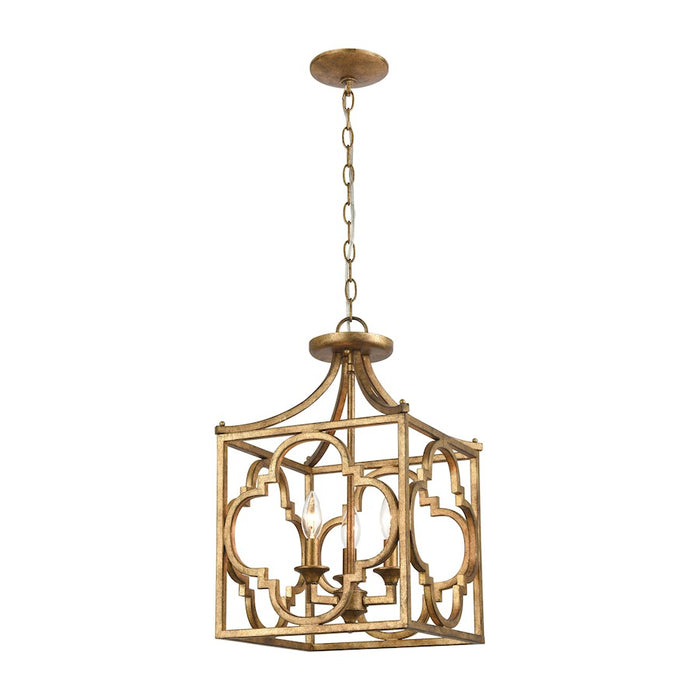 ELK Lighting Wembley Chandelier, Antique Gold