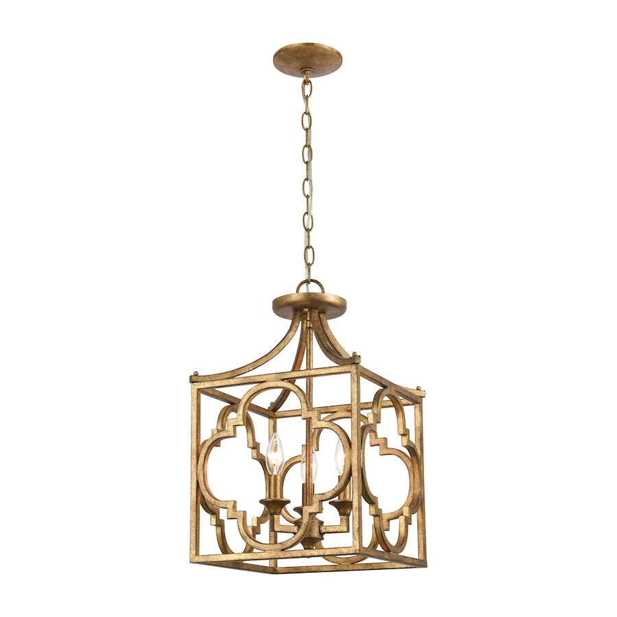 ELK Lighting Wembley Chandelier, Antique Gold