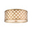 ELK Lighting Arabesque 2-Light Flush, Bronze Gold/White Fabric Shade