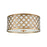 ELK Lighting Arabesque 2-Light Flush, Bronze Gold/White Fabric Shade