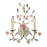 ELK Lighting Heritage 2-Light Wall, Cream/Porcelain Roses & Crystal