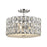ELK Lighting Tessa 3-Light Semi Flush, Polished Chrome/Clear Crystal