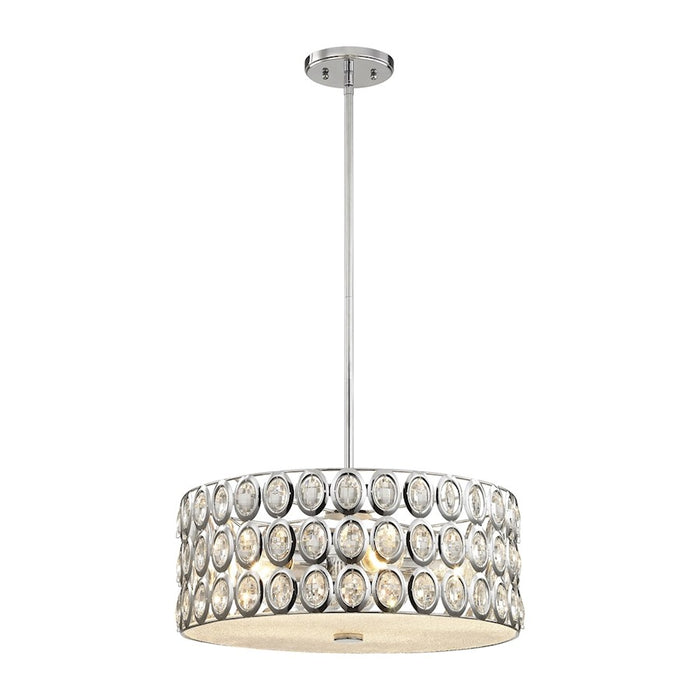 ELK Lighting Tessa 5-Light Chandelier, Polished Chrome/Clear Crystal