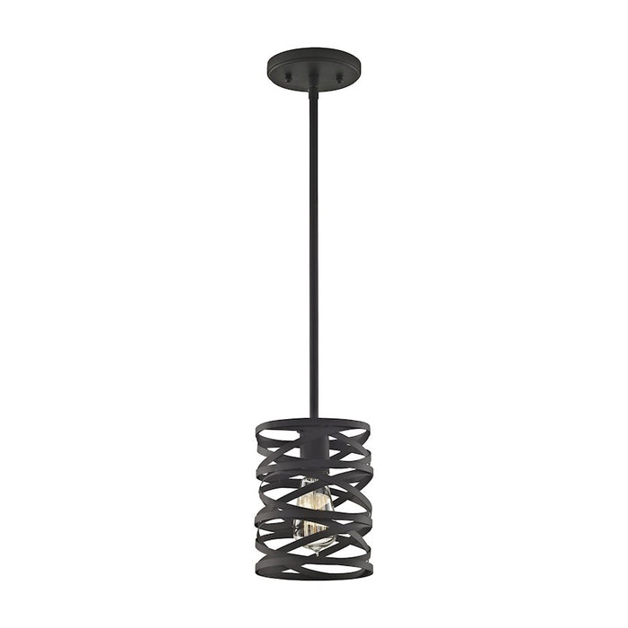ELK Lighting Vorticy Mini Pendant, Bronze/Metal Cage, Adapter