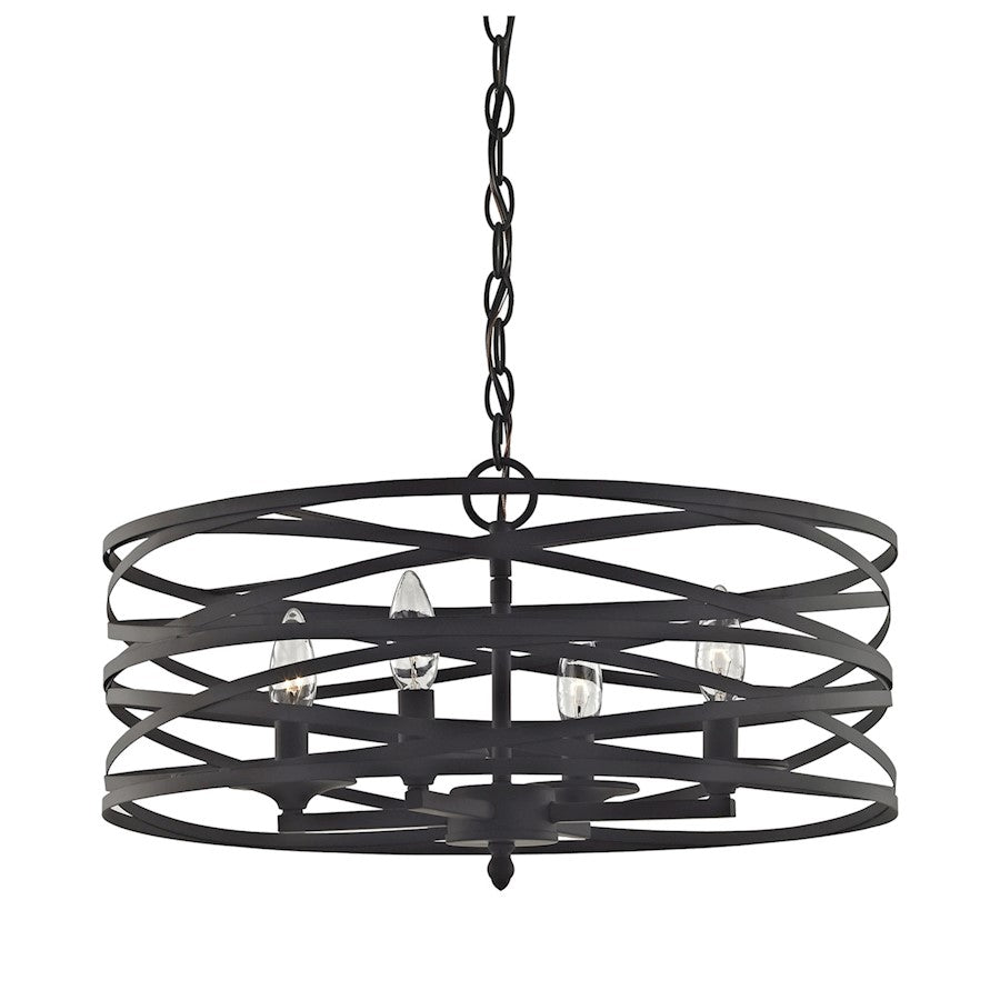 ELK Lighting Vorticy Chandelier, Oil Rubbed Bronze/Metal Cage