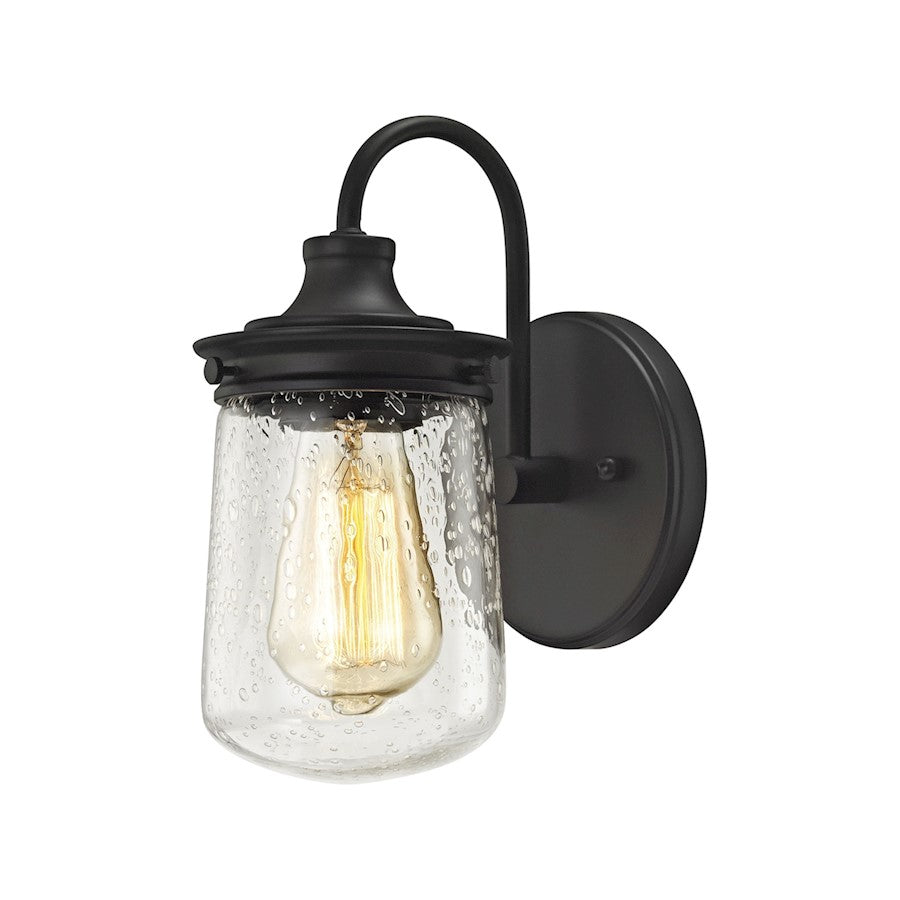 ELK Lighting Hamel 1-Light Wall Sconce, Bronze/Clear Seedy Glass