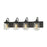 ELK Lighting Hame Vanity Lamp, Bronze/Clear Seedy Glass