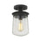 ELK Lighting Hamel 1-Light Semi Flush, Bronze/Clear Seedy Glass