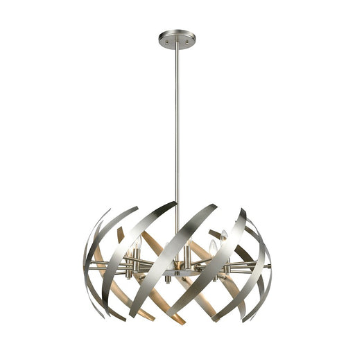 ELK Lighting Carthage 6-Light Chandelier, Satin Nickel