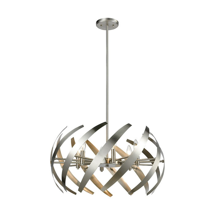 ELK Lighting Carthage 6-Light Chandelier, Satin Nickel