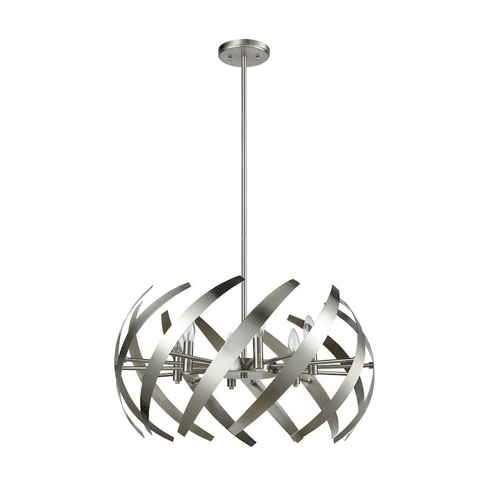 ELK Lighting Carthage 6-Light Chandelier, Satin Nickel