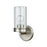 ELK Lighting Leland 1-Light Wall Sconce, Nickel/Clear Blown Glass