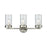 ELK Lighting Leland Vanity Lamp, Nickel/Clear Blown Glass