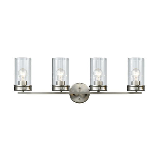 ELK Lighting Leland Vanity Lamp, Nickel/Clear Blown Glass