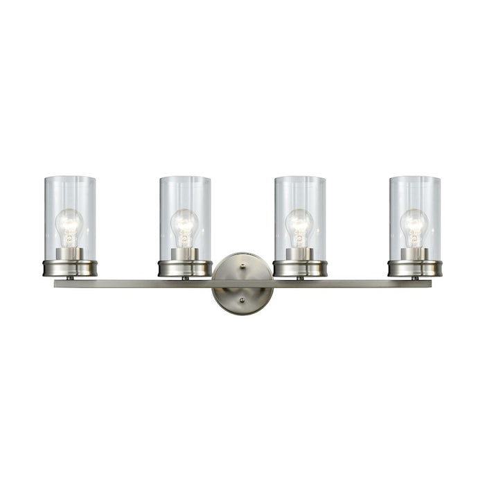 ELK Lighting Leland Vanity Lamp, Nickel/Clear Blown Glass