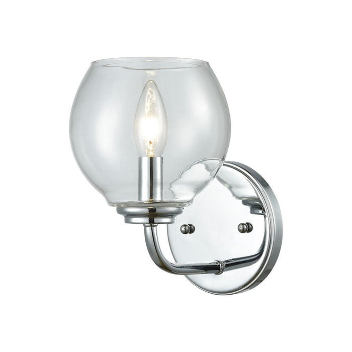 ELK Lighting Emory Wall Sconce Lamp, Chrome/Clear Blown Glass