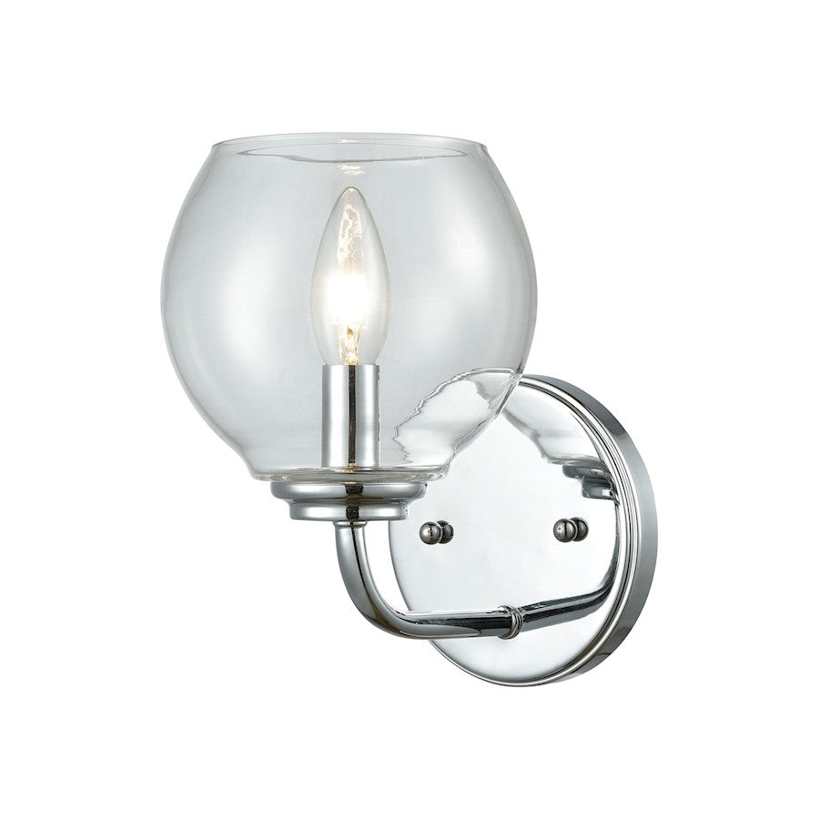 ELK Lighting Emory Wall Sconce Lamp, Chrome/Clear Blown Glass