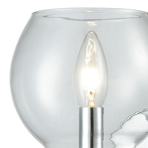 ELK Lighting Emory Wall Sconce Lamp, Chrome/Clear Blown Glass