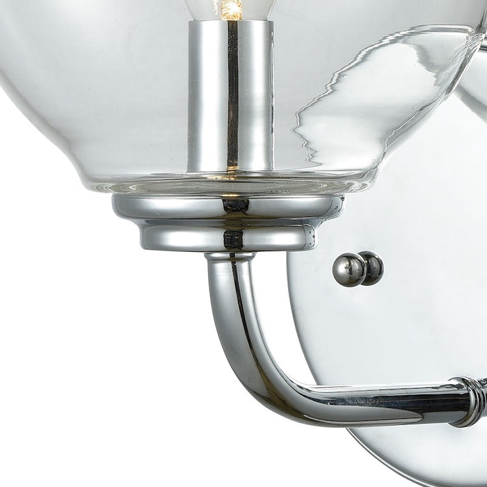 ELK Lighting Emory Wall Sconce Lamp, Chrome/Clear Blown Glass