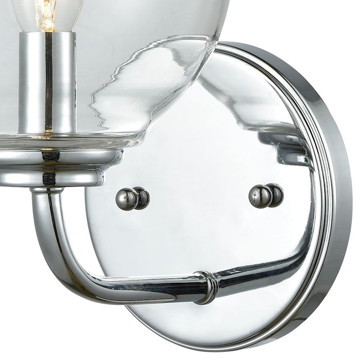 ELK Lighting Emory Wall Sconce Lamp, Chrome/Clear Blown Glass