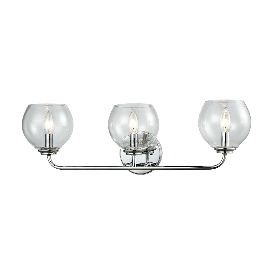 ELK Lighting Emory Vanity Lamp, Chrome/Clear Blown Glass
