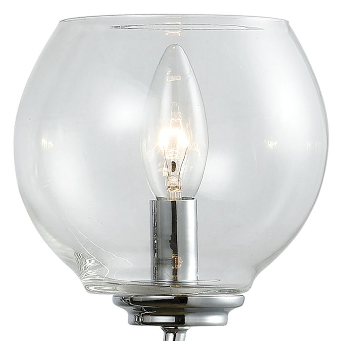 ELK Lighting Emory Vanity Lamp, Chrome/Clear Blown Glass