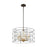 ELK Lighting Dayton 6-Light Chandelier, Bronze & Satin Brass/Wire Cage