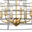 ELK Lighting Dayton 6-Light Chandelier, Bronze & Satin Brass/Wire Cage
