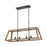ELK Lighting Barrow 6-Light Island Light, Birchwood and Matte Black