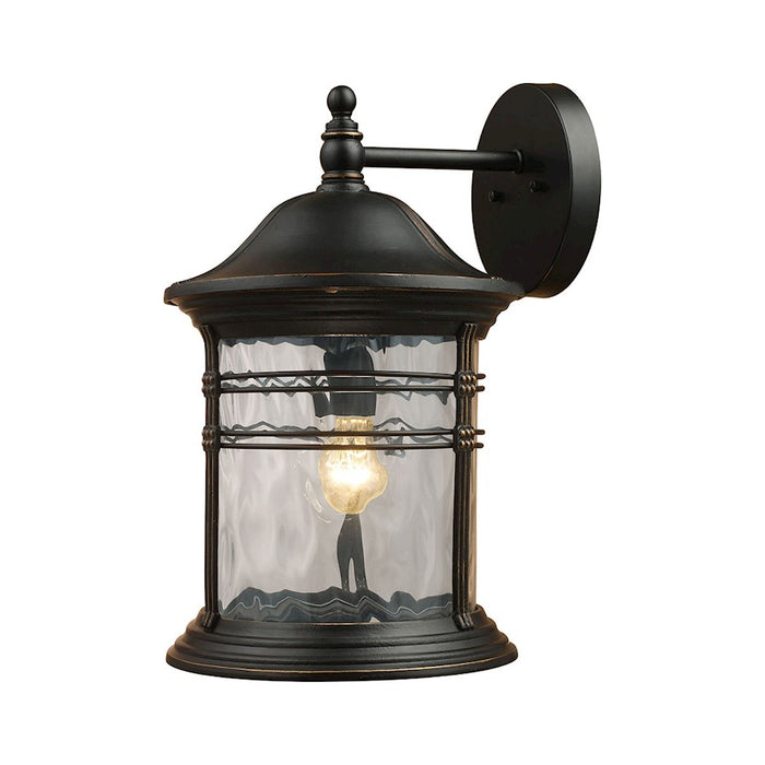 ELK Lighting Madison 1-Light Outdoor Wall Lantern, Matte Black