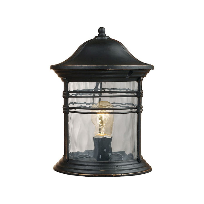 ELK Lighting Madison 1-Light Outdoor Post Lantern, Matte Black