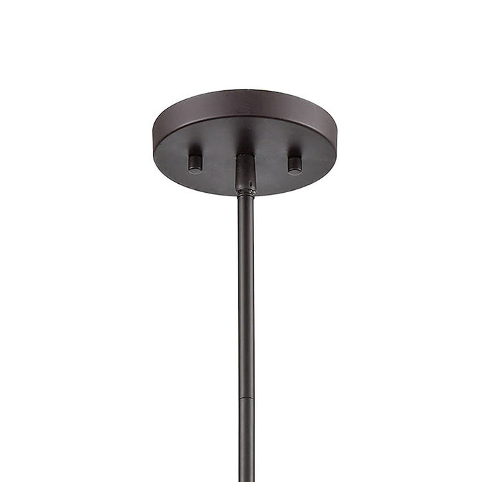 ELK Lighting Mickley 1-Light Mini Pendant, Bronze/Clear