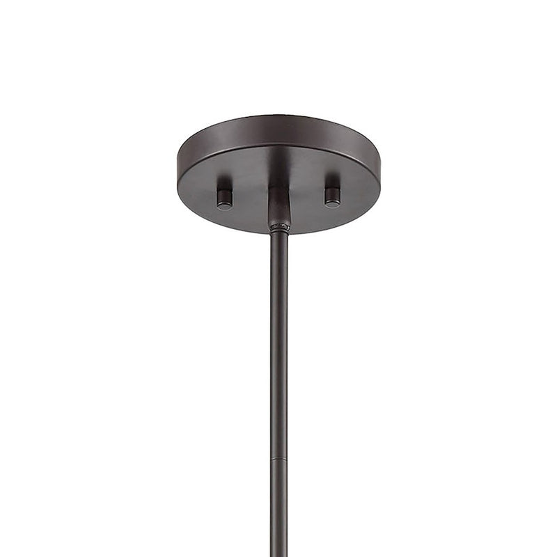 ELK Lighting Mason 1-Light Mini Pendant, Oil Rubbed Bronze/Clear Glass