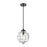 ELK Lighting Adorn 1-Light Mini Pendant, Bronze/Clear Seedy Glass